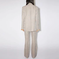 Shop (W) Acne Studios SS23 格紋細節單排釦西裝外套 女裝 拼色設計 AH0243-AZB