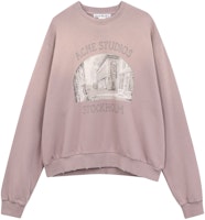 (Women) Acne Studios SS23 Purple Oversized Pullover Sweatshirt with Retro Letter Print Women. AI0133-ADF (Women) Acne Studios SS23 Purple Oversized Pullover Sweatshirt with Retro Letter Print Women. AI0133-ADF
