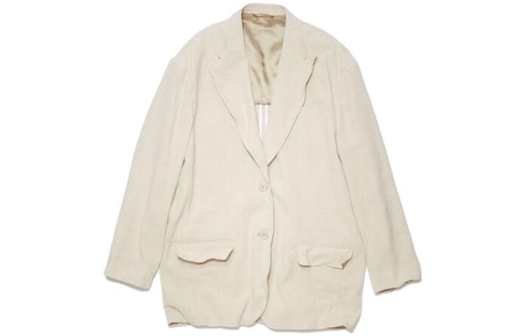 (Women) Acne Studios SS23 Single-Breasted Blazer Beige AH0230-14L