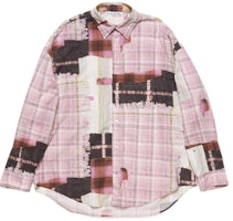 (Women) Acne Studios SS24 3D Printed Washed Long Sleeve Button Shirt Pink (Women). BB0578-BIA (Women) Acne Studios SS24 3D Printed Washed Long Sleeve Button Shirt Pink (Women). BB0578-BIA