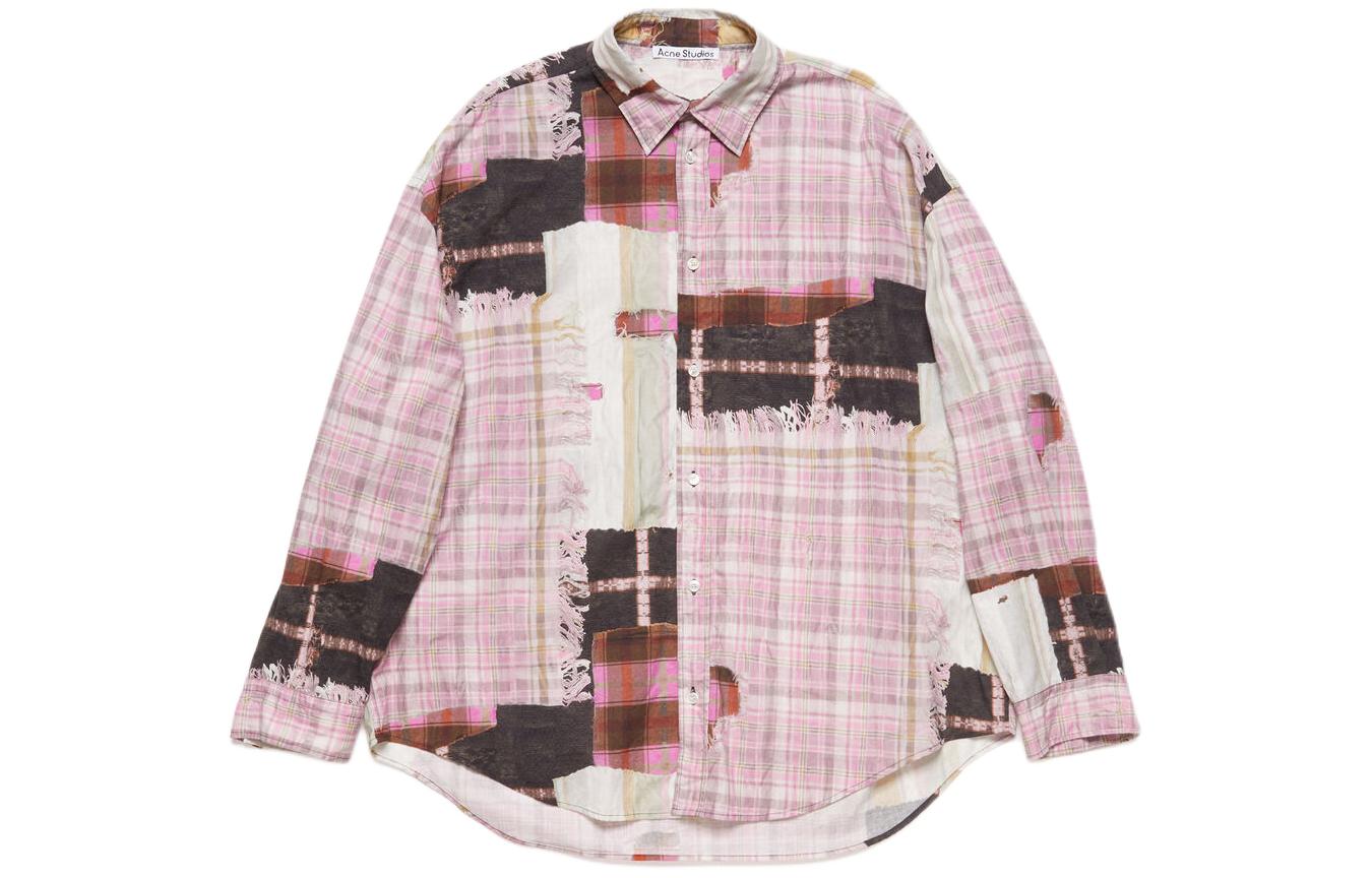 Order (W) Acne Studios SS24 3D打印水洗长袖纽扣衬衫 粉色 BB0578-BIA