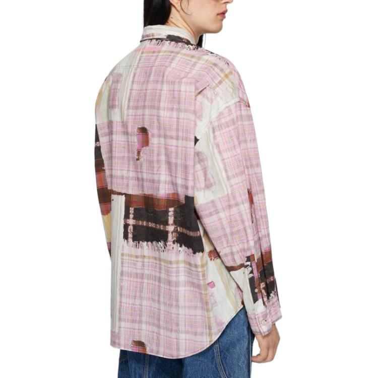 Shop (W) Acne Studios SS24 3D打印水洗长袖纽扣衬衫 粉色 BB0578-BIA