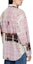 Shop (W) 아크네 스튜디오 SS24 3D 프린트 워시드 롱슬리브 버튼 셔츠 핑크. BB0578-BIA