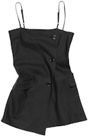 (Women) Acne Studios SS24 Black Asymmetric Hem Sleeveless Tank Top. AC0680-900 (Women) Acne Studios SS24 Black Asymmetric Hem Sleeveless Tank Top. AC0680-900