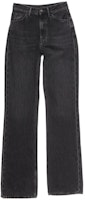 (Women) Acne Studios SS24 Black Mid-Rise Straight-Leg Jeans 1977F. A00464-900 (Women) Acne Studios SS24 Black Mid-Rise Straight-Leg Jeans 1977F. A00464-900