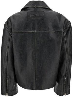 (W) 아크네 스튜디오 SS24 블랙 솔리드 롱 슬리브 집업 재킷. A70170900 Lookbook (W) 아크네 스튜디오 SS24 블랙 솔리드 롱 슬리브 집업 재킷. A70170900