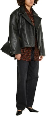 (W) 아크네 스튜디오 SS24 블랙 솔리드 롱 슬리브 집업 재킷. A70170900 Details for (W) 아크네 스튜디오 SS24 블랙 솔리드 롱 슬리브 집업 재킷. A70170900