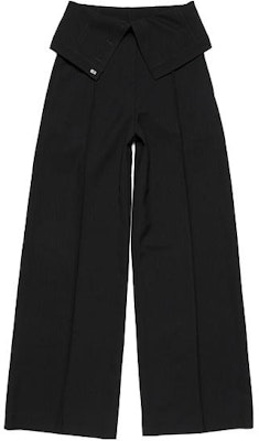 (W) Acne Studios SS24 黑色寬鬆褲款 折疊腰頭設計 AK0799-900 Order (W) Acne Studios SS24 黑色寬鬆褲款 折疊腰頭設計 AK0799-900