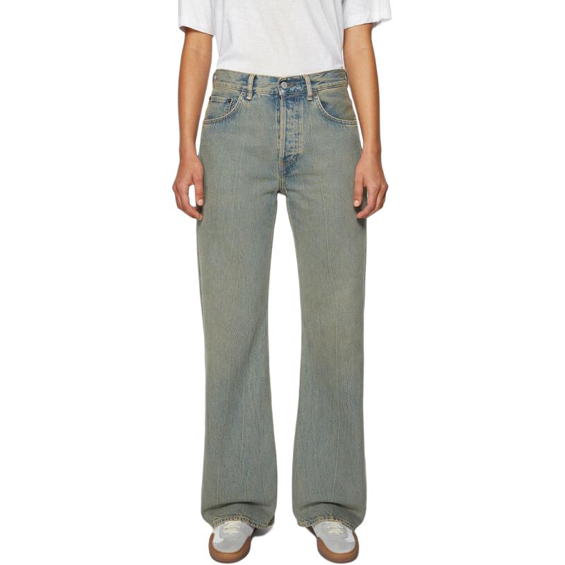 (Women) Acne Studios SS24  Blue Mid-Rise Wide-Leg Vintage Denim Jeans. A00434-BUF 圖 3