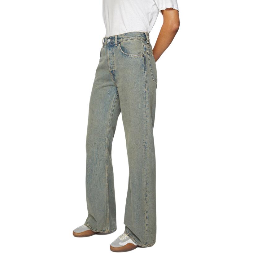 (Women) Acne Studios SS24  Blue Mid-Rise Wide-Leg Vintage Denim Jeans. A00434-BUF 圖 5