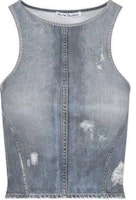 (W) Acne Studios SS24 蓝色无袖牛仔背心上衣. AL0410-AAL Order (W) Acne Studios SS24 蓝色无袖牛仔背心上衣. AL0410-AAL