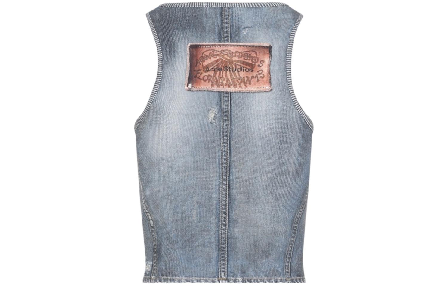 Lookbook (W) Acne Studios SS24 蓝色无袖牛仔背心上衣. AL0410-AAL