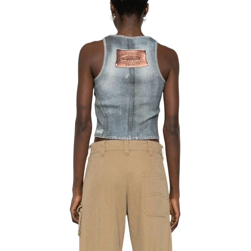 Purchase (W) Acne Studios SS24 蓝色无袖牛仔背心上衣. AL0410-AAL