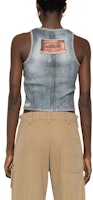 (W) Acne Studios SS24 蓝色无袖牛仔背心上衣. AL0410-AAL Purchase (W) Acne Studios SS24 蓝色无袖牛仔背心上衣. AL0410-AAL