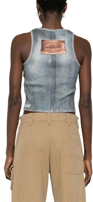 (Women) Acne Studios SS24 Blue Sleeveless Denim Tank Top. AL0410-AAL Purchase (Women) Acne Studios SS24 Blue Sleeveless Denim Tank Top. AL0410-AAL