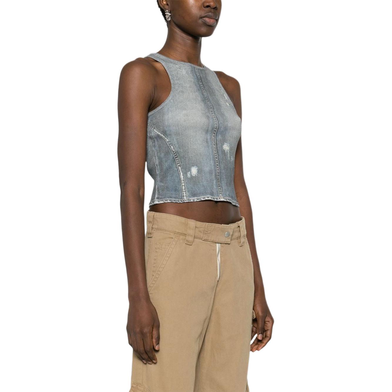 Details for (W) Acne Studios SS24 蓝色无袖牛仔背心上衣. AL0410-AAL