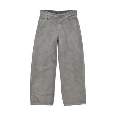 (Women) Acne Studios SS24 Clean Relaxed Straight Jeans in Anthracite Gray. A00424-AA2