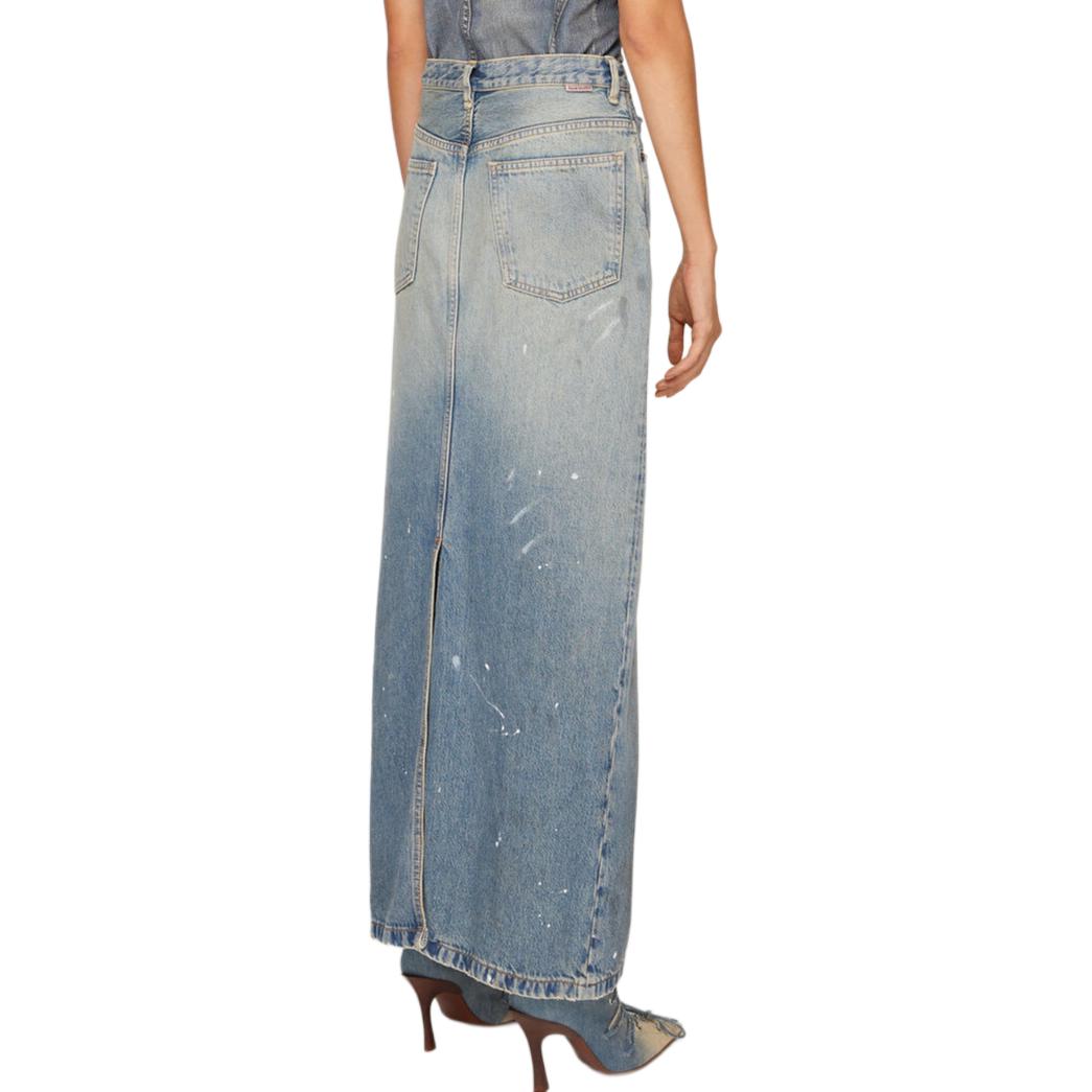 Lookbook (W) Acne Studios SS24 Rok Maxi Denim Biru Muda High-Waisted. AF0426LIGHTBLUE