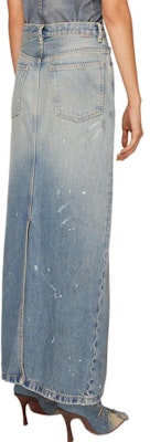 (Women) Acne Studios SS24 High-Waisted Light Blue Denim Maxi Skirt AF0426LIGHTBLUE Details for (Women) Acne Studios SS24 High-Waisted Light Blue Denim Maxi Skirt AF0426LIGHTBLUE