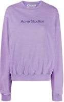 (Women) Acne Studios SS24 Logo Crewneck Long Sleeve Sweatshirt Purple. AI0141-ADD (Women) Acne Studios SS24 Logo Crewneck Long Sleeve Sweatshirt Purple. AI0141-ADD