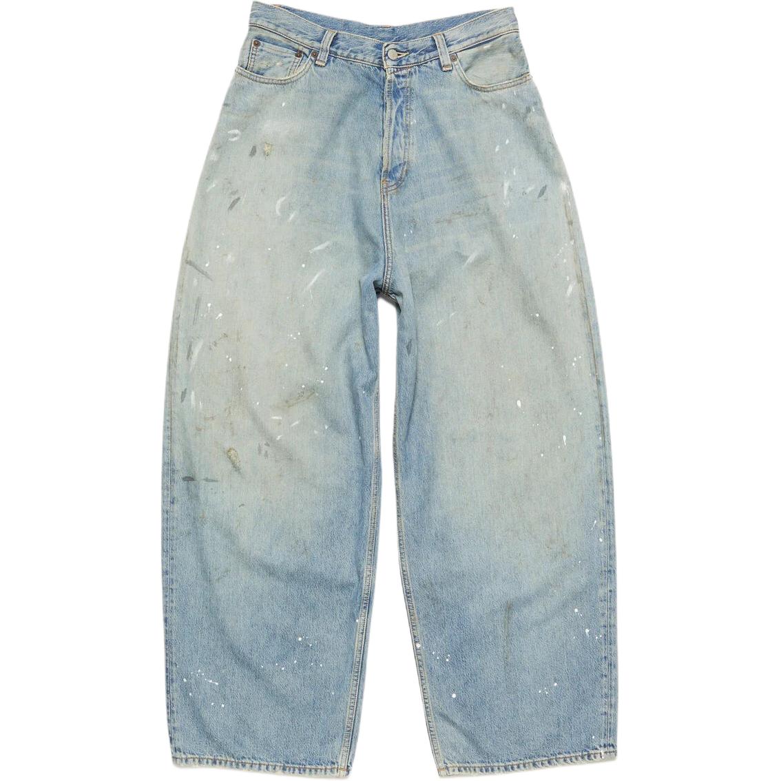 (Women) Acne Studios SS24  Loose-Fit Wide-Leg Light Blue Jeans 2023 A00429-228