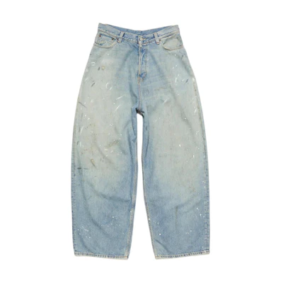 (Women) Acne Studios SS24 Loose-Fit Wide-Leg Light Blue Jeans 2023 A00429-228