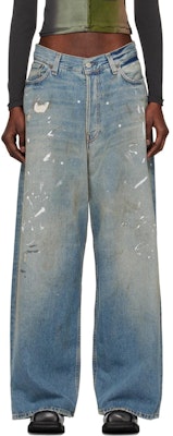 (W) 아크네 스튜디오 SS24 루즈핏 와이드 레그 라이트 블루 진 2023 A00429-228 Lookbook (W) 아크네 스튜디오 SS24 루즈핏 와이드 레그 라이트 블루 진 2023 A00429-228