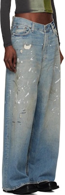 (W) 아크네 스튜디오 SS24 루즈핏 와이드 레그 라이트 블루 진 2023 A00429-228 Shop (W) 아크네 스튜디오 SS24 루즈핏 와이드 레그 라이트 블루 진 2023 A00429-228