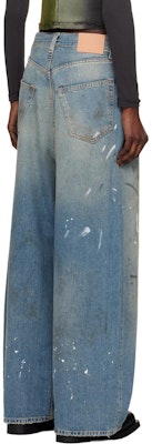 (W) 아크네 스튜디오 SS24 루즈핏 와이드 레그 라이트 블루 진 2023 A00429-228 Purchase (W) 아크네 스튜디오 SS24 루즈핏 와이드 레그 라이트 블루 진 2023 A00429-228