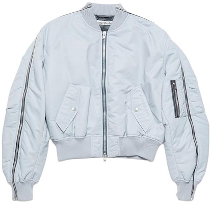 (W) アクネ ストゥディオズ SS24 ルーズフィットジャケット 袖ジッパー ライトグレー青 A90587-AQO Buy (W) アクネ ストゥディオズ SS24 ルーズフィットジャケット 袖ジッパー ライトグレー青 A90587-AQO