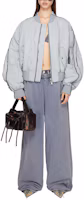 Lookbook (W) Acne Studios SS24 寬鬆版型袖拉鍊外套 淺灰藍色. A90587-AQO