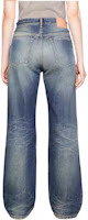 Shop (W) Acne Studios SS24 中腰寬褲復古牛仔藍波浪紋. A00500-863