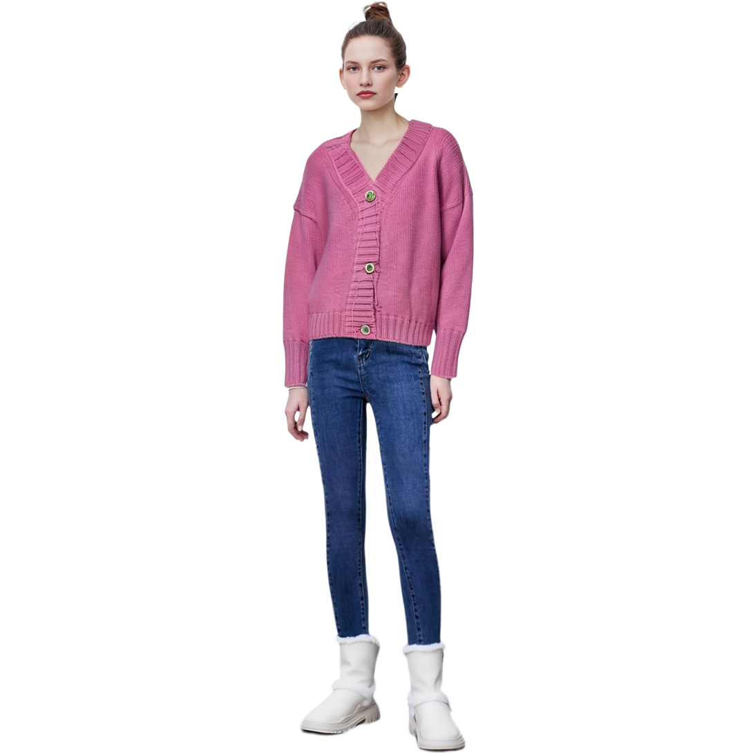 Purchase (W) Acne Studios SS24 Cardigan Oversized Kancing Depan Warna Pink. A60511-415