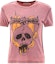 Order (W) Camiseta Manga Corta Gráfica Acne Studios SS24 Logo de Calavera Rosa. AL0401-CTL