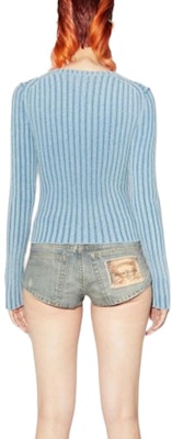 (W) アクネ ストゥディオズ SS24 レトロ ストライプ ニット カーディガン ミスティブルー A60512-AAT Shop (W) アクネ ストゥディオズ SS24 レトロ ストライプ ニット カーディガン ミスティブルー A60512-AAT