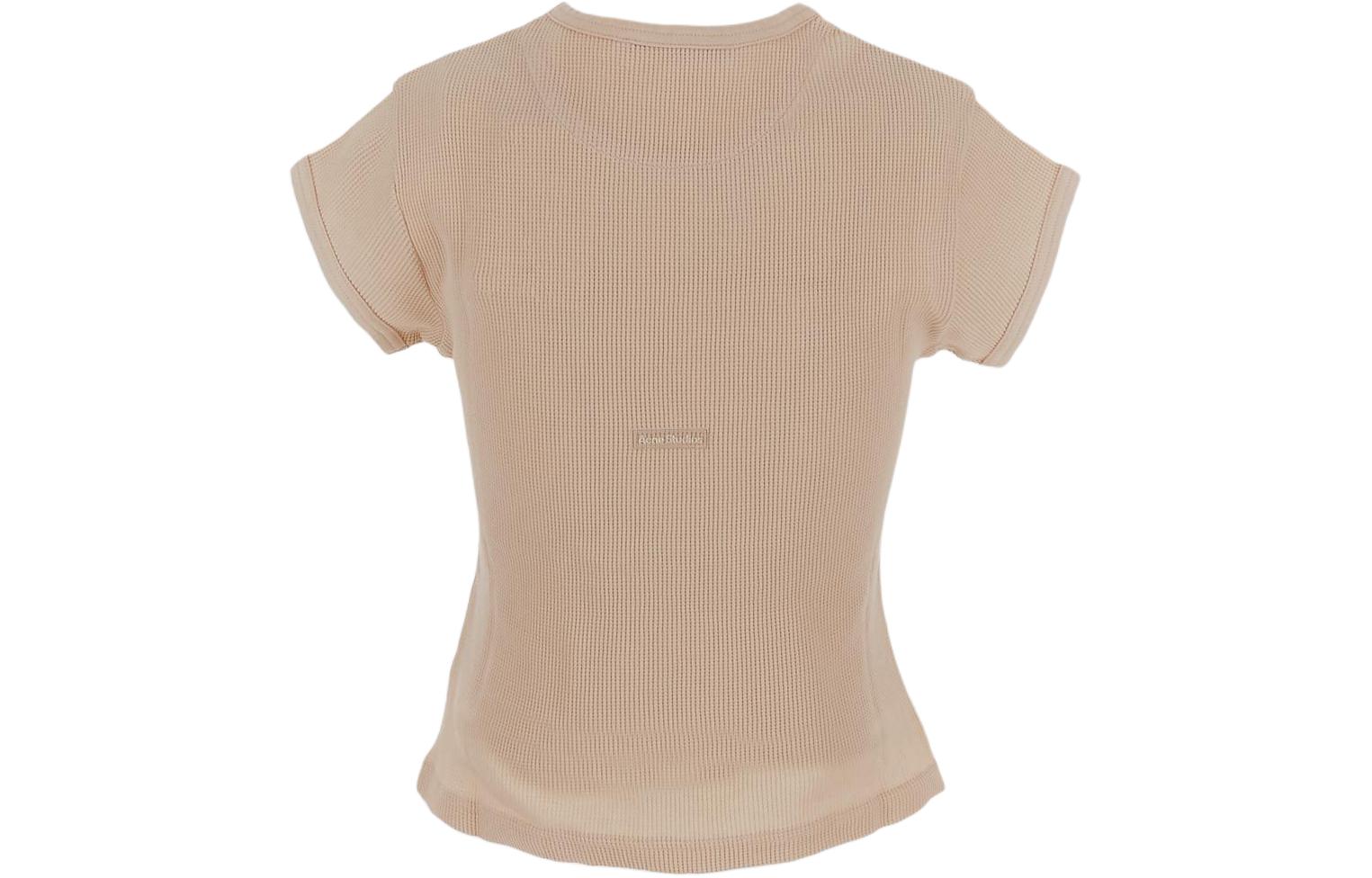 Lookbook (W) Acne Studios SS24 修身圆领T恤 浅粉色. CL0266-DKY