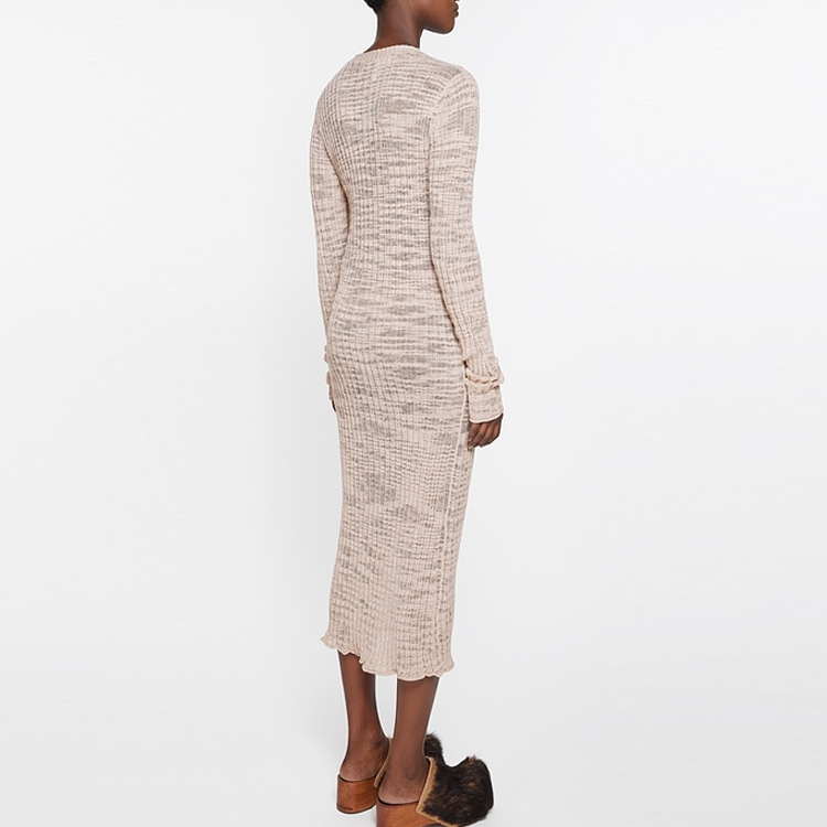 Shop (W) Acne Studios SS24 Kardigan Kancing Leher V Rajut Warna Merah Jambu Pudar. A60517-416