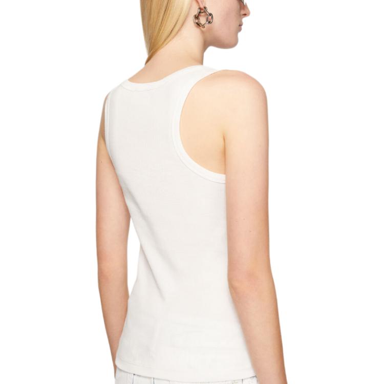 Shop (W) アクネ ストゥディオズ SS24 ホワイト 無地 プルオーバー カジュアル タンクトップ AL0402-100
