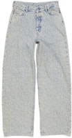 (Women) Acne Studios SS24 All-Over Print Loose Fit Denim Jeans Women Blue 1981F A00433-BUF (Women) Acne Studios SS24 All-Over Print Loose Fit Denim Jeans Women Blue 1981F A00433-BUF