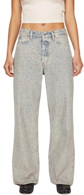 (W) Acne Studios SS24 全印花宽松版牛仔裤 女士 蓝色 1981F A00433-BUF Lookbook (W) Acne Studios SS24 全印花宽松版牛仔裤 女士 蓝色 1981F A00433-BUF