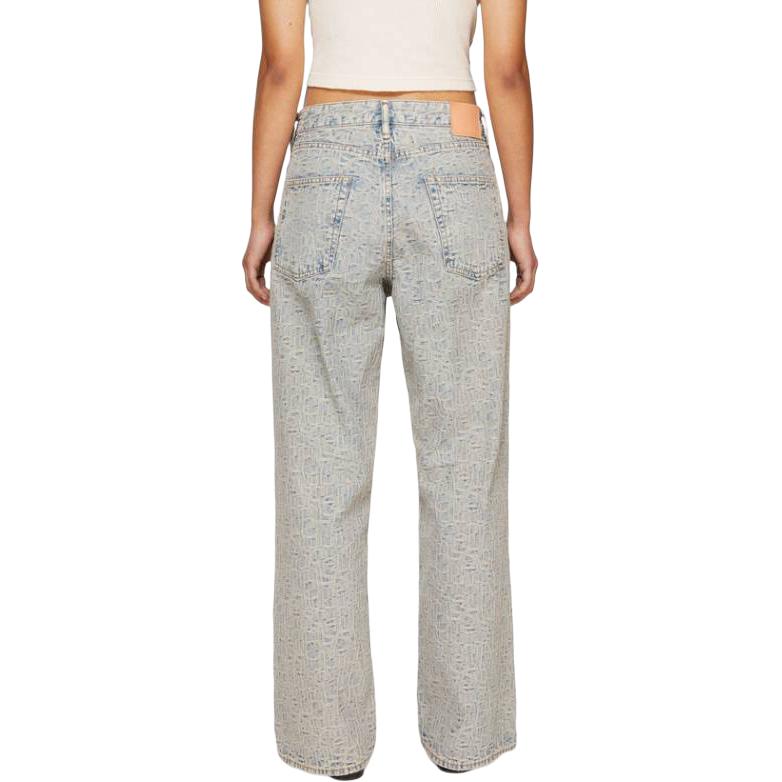 Shop (W) Acne Studios SS24 全印花宽松版牛仔裤 女士 蓝色 1981F A00433-BUF