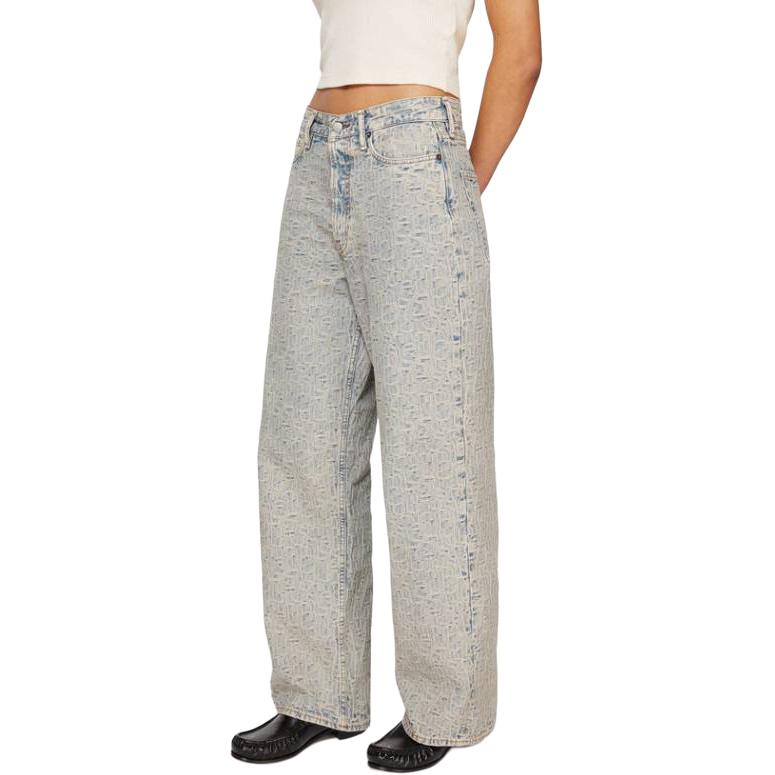 Purchase (W) Acne Studios SS24 全印花宽松版牛仔裤 女士 蓝色 1981F A00433-BUF