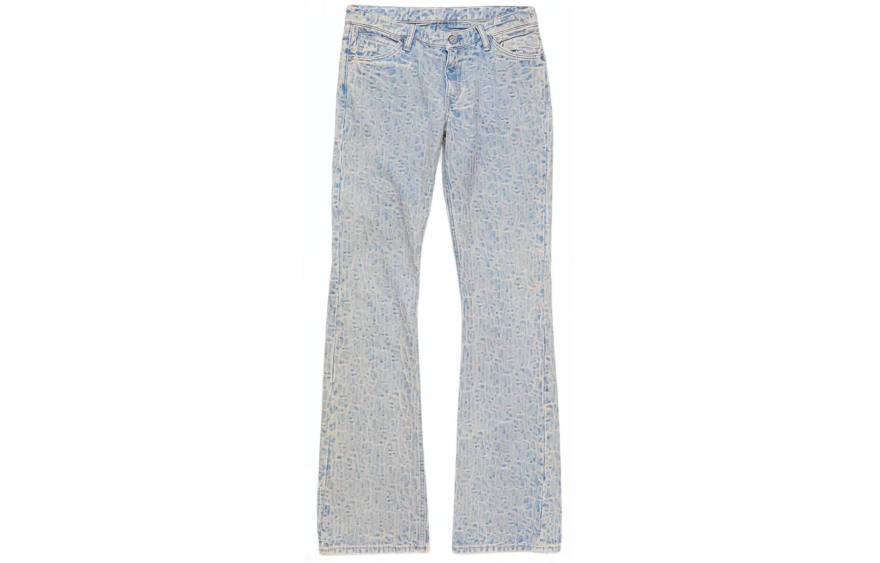 (Women) Acne Studios SS24 Low-Rise Slim-Fit Jeans 2005 Women’s Blue Denim Pants A00440-BUF