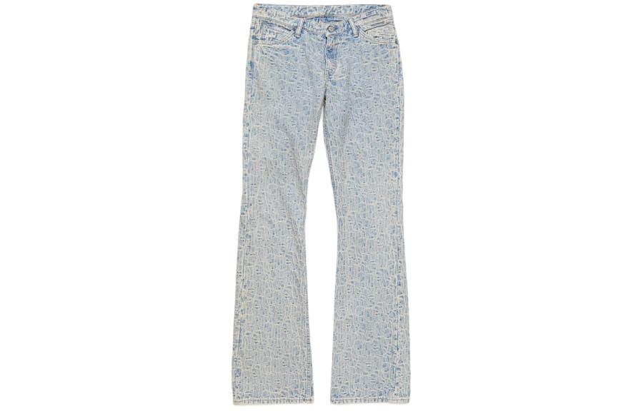 Order (W) Acne Studios Seluar Denim Rendah Slim-Fit Wanita Biru SS24 2005. A00440-BUF