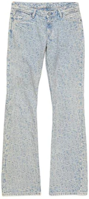 (W) Acne Studios Seluar Denim Rendah Slim-Fit Wanita Biru SS24 2005. A00440-BUF Order (W) Acne Studios Seluar Denim Rendah Slim-Fit Wanita Biru SS24 2005. A00440-BUF