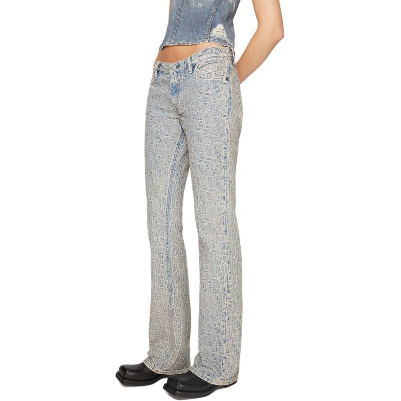 Purchase (W) Acne Studios Seluar Denim Rendah Slim-Fit Wanita Biru SS24 2005. A00440-BUF