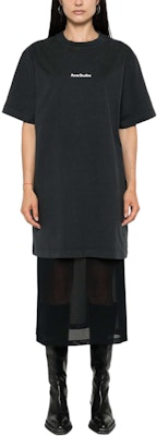 (Women) Acne Studios SS24 Minimalist Logo Printed Black Short Sleeve Dress Women. C20008-BLACK Lookbook (Women) Acne Studios SS24 Minimalist Logo Printed Black Short Sleeve Dress Women. C20008-BLACK