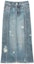 Buy (Women) Acne Studios SS24 Minimalist Mid-Rise Washed Denim Maxi Skirt Women Blue AF0443-822