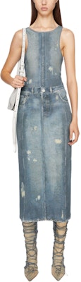 (Women) Acne Studios SS24 Minimalist Mid-Rise Washed Denim Maxi Skirt Women Blue AF0443-822 Lookbook (Women) Acne Studios SS24 Minimalist Mid-Rise Washed Denim Maxi Skirt Women Blue AF0443-822
