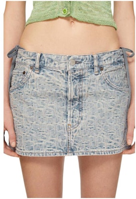 (Women) Acne Studios SS24 Washed Low-Rise Straight Mini Denim Skirt Women Blue AF0425-BUF Buy (Women) Acne Studios SS24 Washed Low-Rise Straight Mini Denim Skirt Women Blue AF0425-BUF